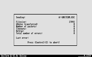 Uniterm atari screenshot